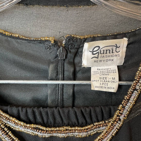 Gunit Fashions New York Beaded 3 pc Set Skirt Tank and Sheer Cardigan - Picture 4 of 10